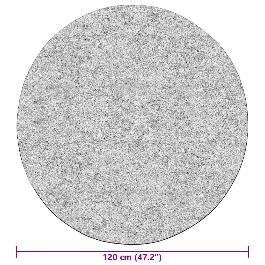 Tappeto Lavabile φ120 cm Grigio Antiscivolo - homemem39
