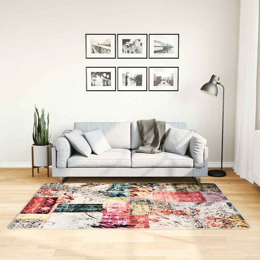 Tappeto Lavabile Patchwork 120x180 cm Multicolore Antiscivolo