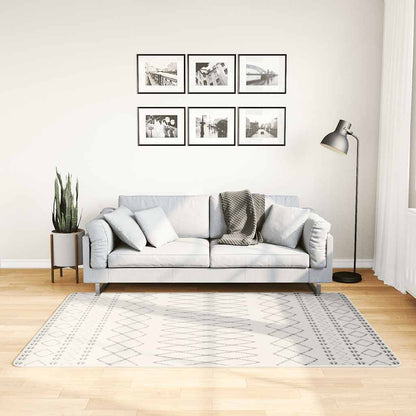 Tappeto Lavabile 120x180 cm Nero e Bianco Antiscivolo