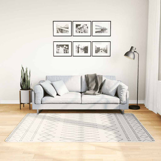 Tappeto Lavabile 120x180 cm Nero e Bianco Antiscivolo
