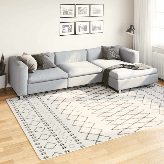 Tappeto Lavabile 190x300 cm Nero e Bianco Antiscivolo