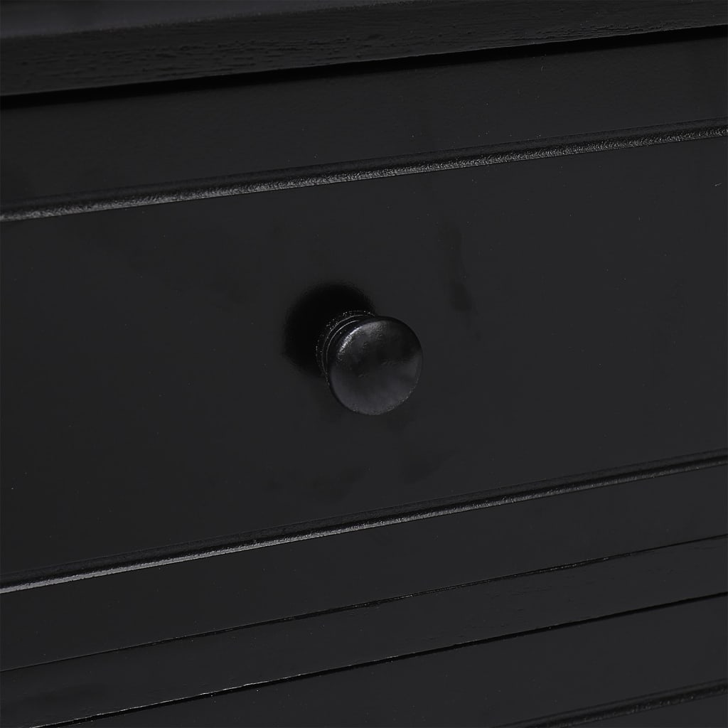 Mobile Porta TV Nero 108x30x40 cm in Legno di Paulownia - homemem39