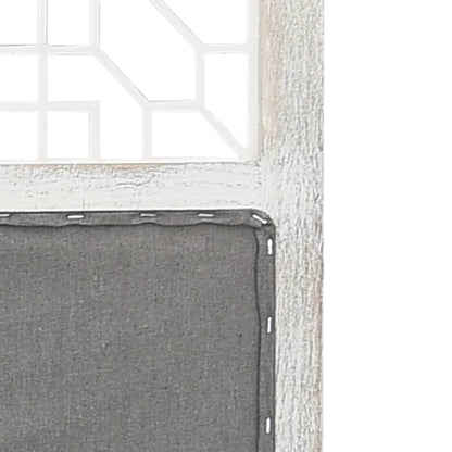 Divisorio a 6 Pannelli Grigio 210x165 cm in Tessuto - homemem39