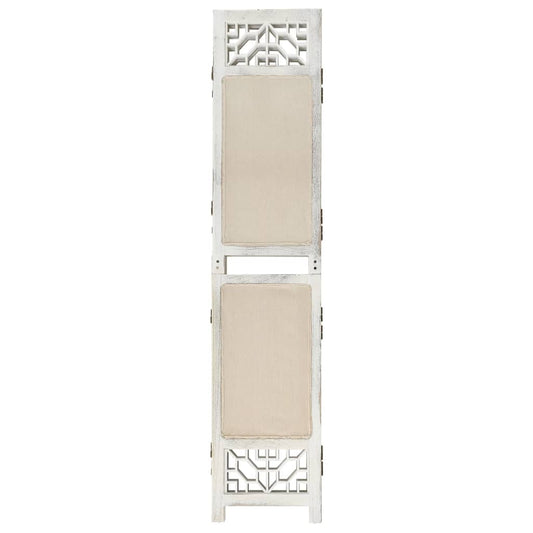 Divisorio a 5 Pannelli Crema 175x165 cm in Tessuto | homemem39