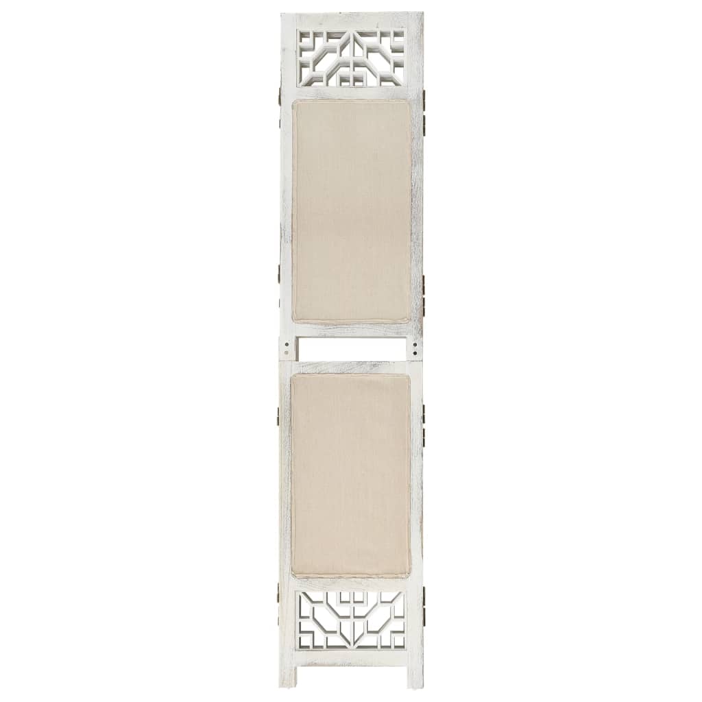 Divisorio a 6 Pannelli Crema 210x165 cm in Tessuto | homemem39