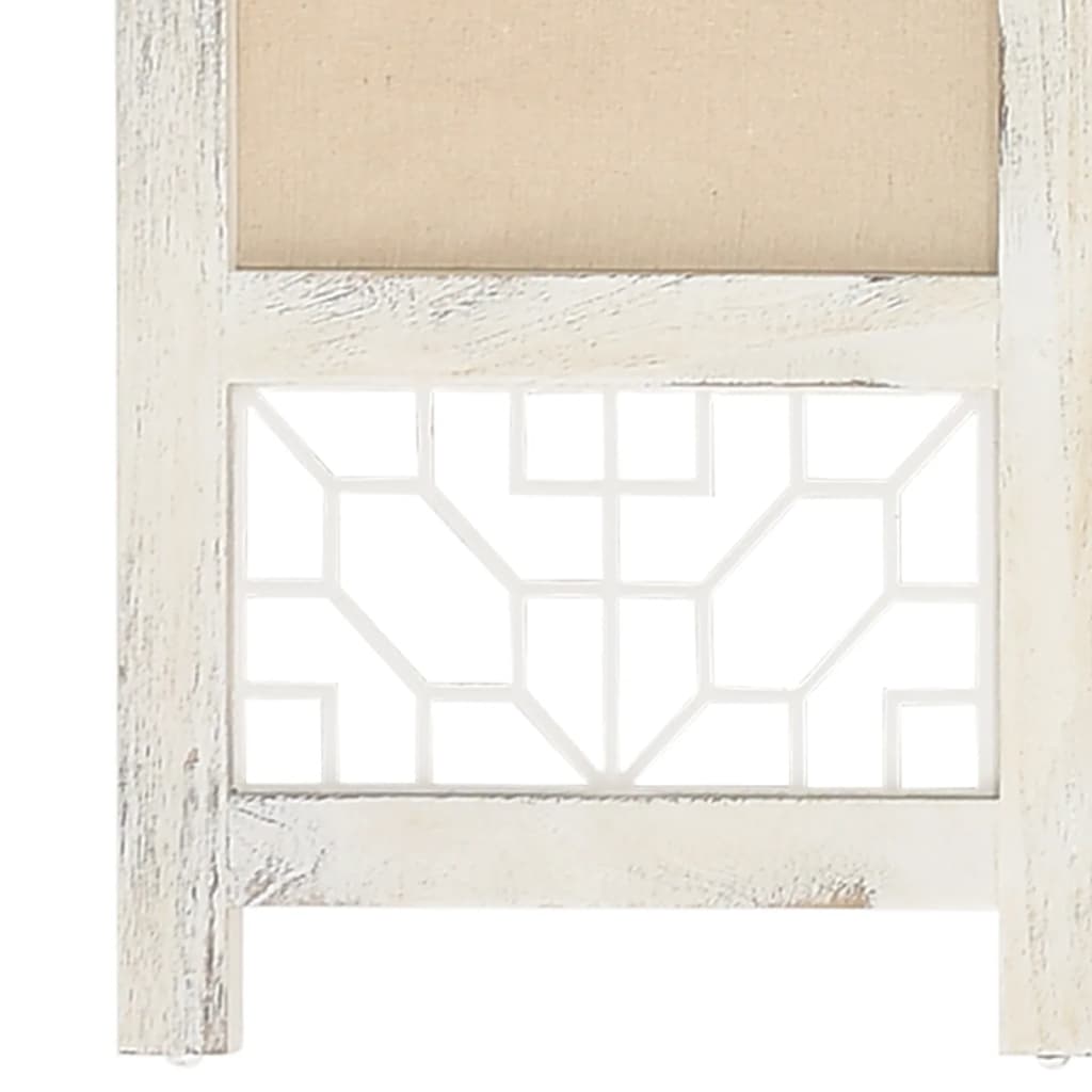 Divisorio a 6 Pannelli Crema 210x165 cm in Tessuto | homemem39