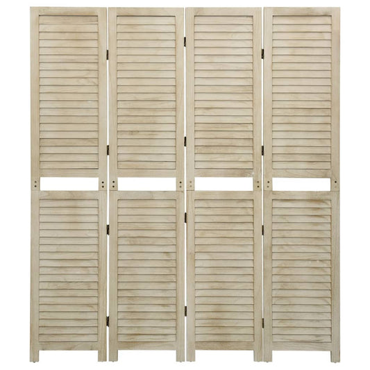 Divisorio a 4 Pannelli 140 x 165 cm Legno Massello di Paulownia | homemem39