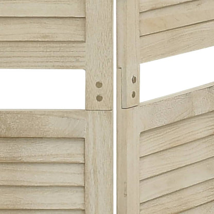 Divisorio a 5 Pannelli 175 x 165 cm Legno Massello di Paulownia - homemem39