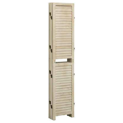 Divisorio a 6 Pannelli 210 x 165 cm Legno Massello di Paulownia