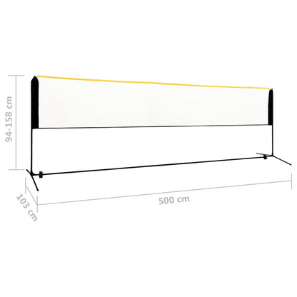 Rete da Badminton Regolabile 500x103x94-158 cm in Metallo | homemem39