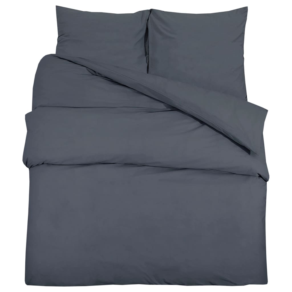 Set Copripiumino Antracite 240x220 cm in Microfibra Leggera | homemem39