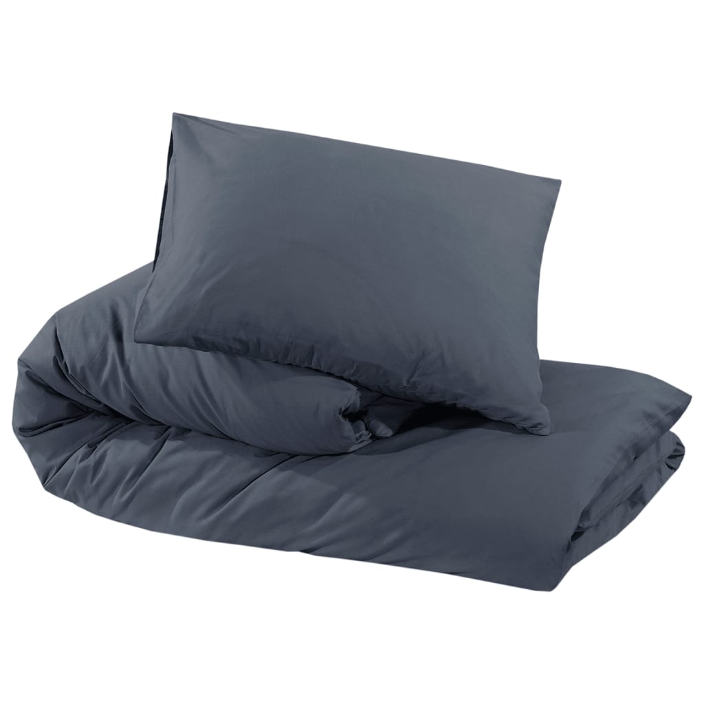 Set Copripiumino Antracite 240x220 cm in Microfibra Leggera | homemem39