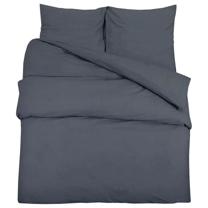 Set Copripiumino Antracite 155x220 cm in Microfibra Leggera - homemem39