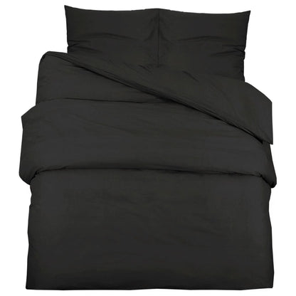 Set Copripiumino Nero 200x220 cm in Microfibra Leggera - homemem39