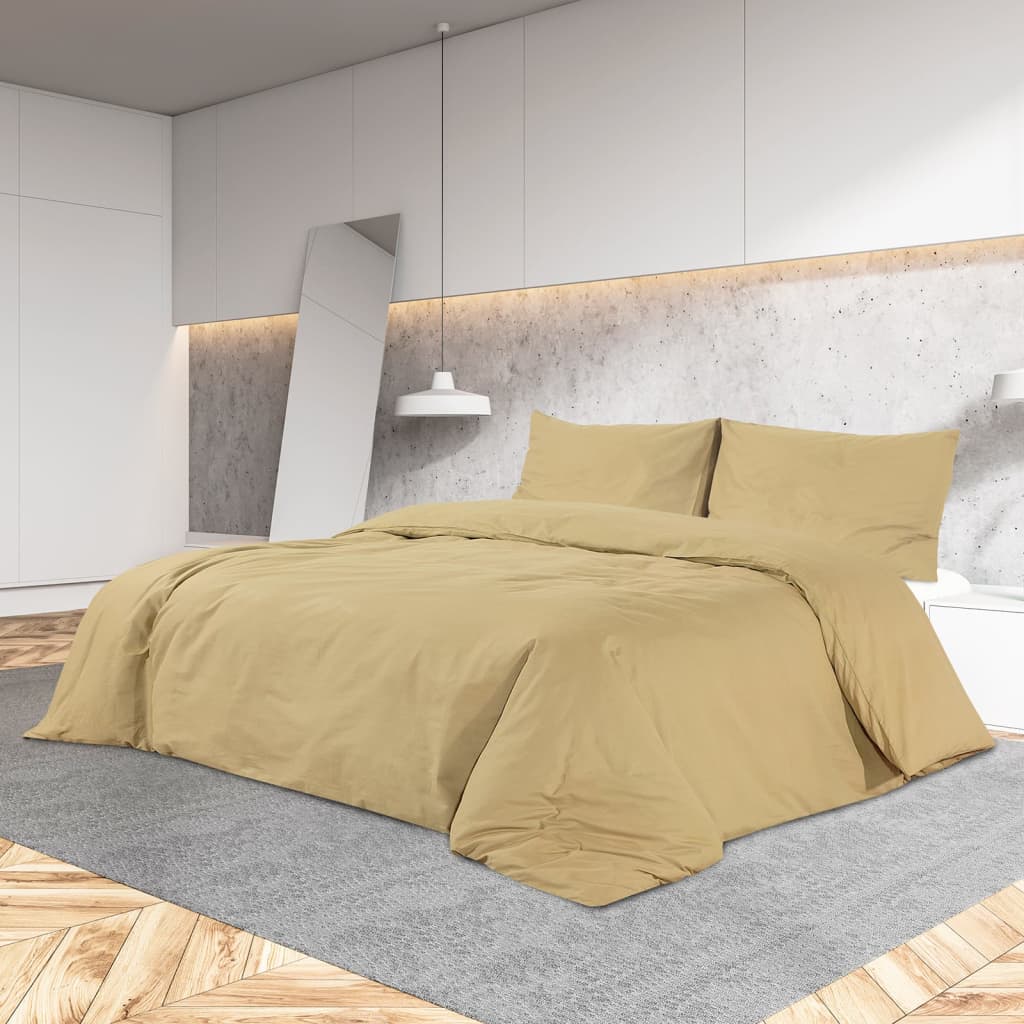 Set Copripiumino Tortora 140x200 cm in Microfibra Leggera | homemem39