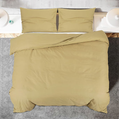 Set Copripiumino Tortora 155x220 cm in Microfibra Leggera - homemem39