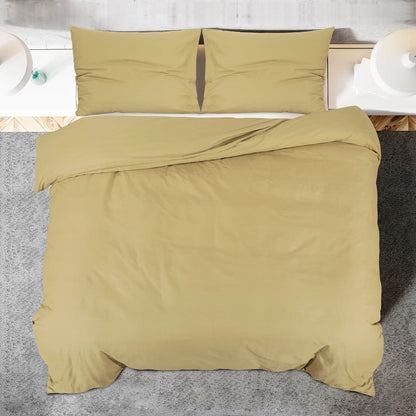 Set Copripiumino Tortora 225x220 cm in Microfibra Leggera