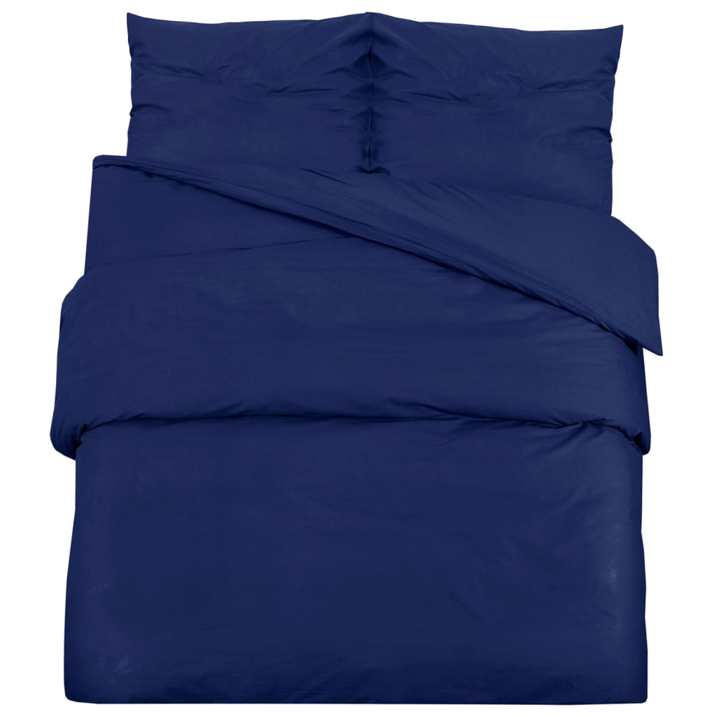 Set Copripiumino Blu Marino 135x200 cm in Microfibra Leggera | homemem39