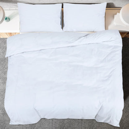 Set Copripiumino Bianco 200x200 cm in Microfibra Leggera | homemem39