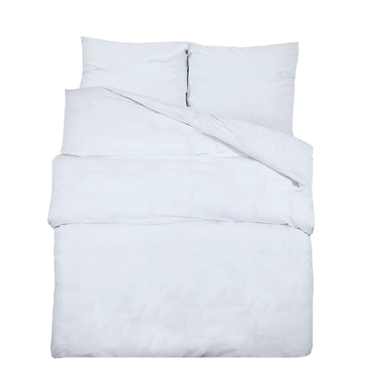 Set Copripiumino Bianco 135x200 cm in Microfibra Leggera | homemem39