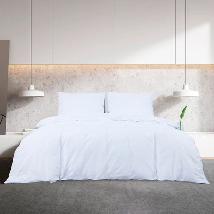 Set Copripiumino Bianco 135x200 cm in Microfibra Leggera | homemem39