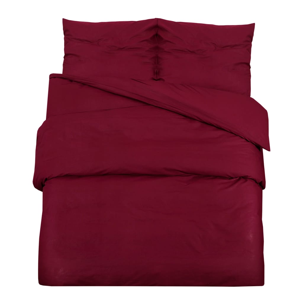 Set Copripiumino Bordeaux 140x200 cm in Microfibra Leggera | homemem39