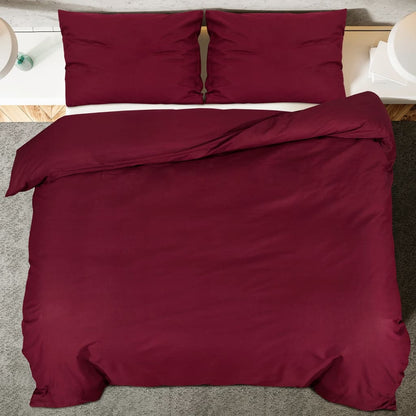 Set Copripiumino Bordeaux 140x200 cm in Microfibra Leggera - homemem39