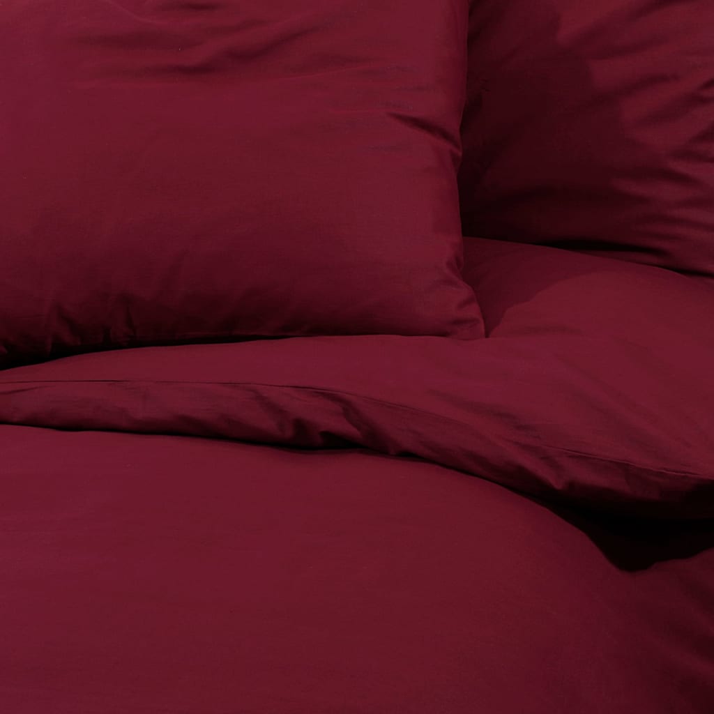 Set Copripiumino Bordeaux 140x200 cm in Microfibra Leggera | homemem39