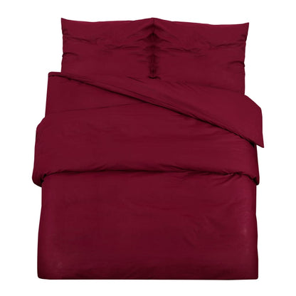 Set Copripiumino Bordeaux 225x220 cm in Microfibra Leggera - homemem39