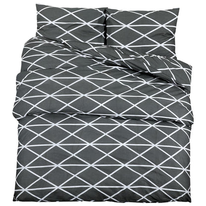 Set Copripiumino Grigio 140x200 cm in Cotone