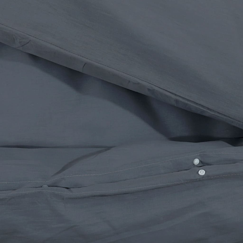 Set Copripiumino Antracite 140x200 cm in Cotone | homemem39