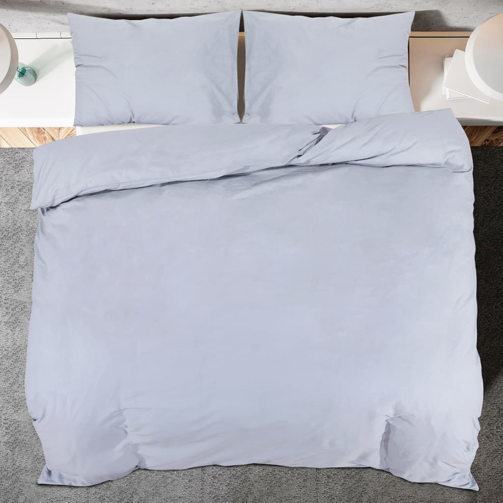 Set Copripiumino Grigio 200x200 cm in Cotone | homemem39
