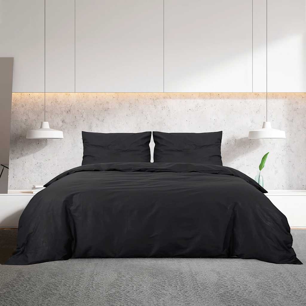 Set Copripiumino Nero 135x200 cm in Cotone | homemem39