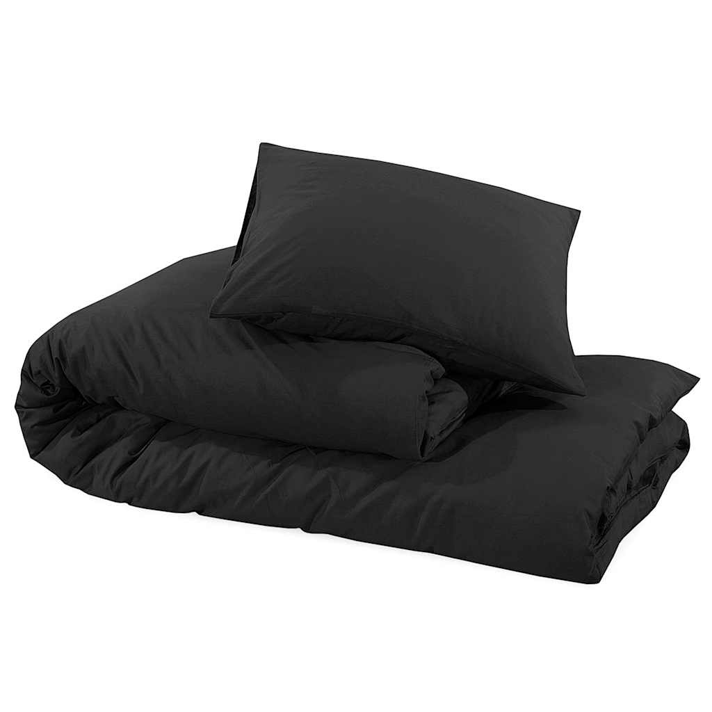 Set Copripiumino Nero 135x200 cm in Cotone | homemem39