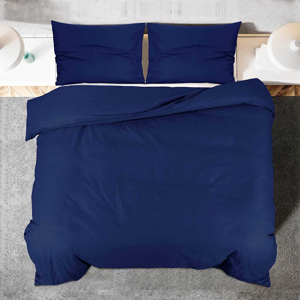 Set Copripiumino Blu Marino 240x220 cm in Cotone | homemem39