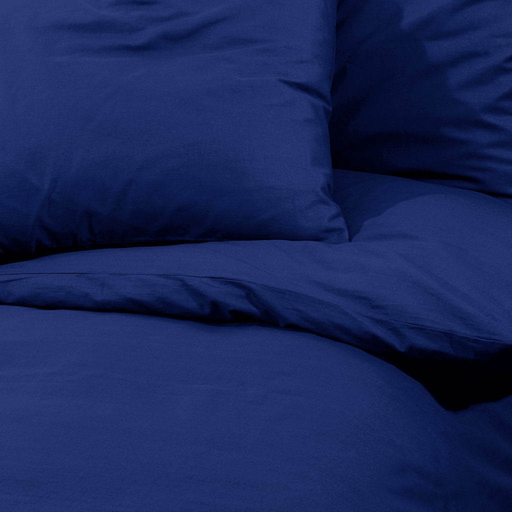 Set Copripiumino Blu Marino 240x220 cm in Cotone | homemem39