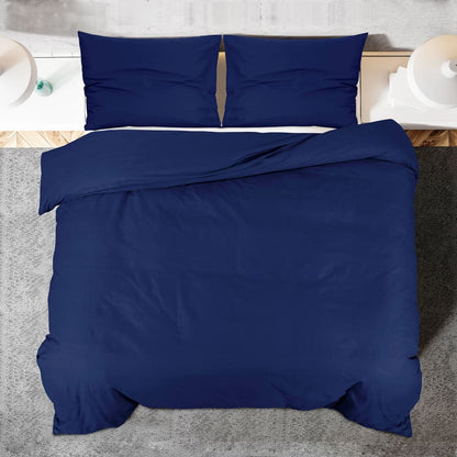 Set Copripiumino Blu Marino 260x220 cm in Cotone