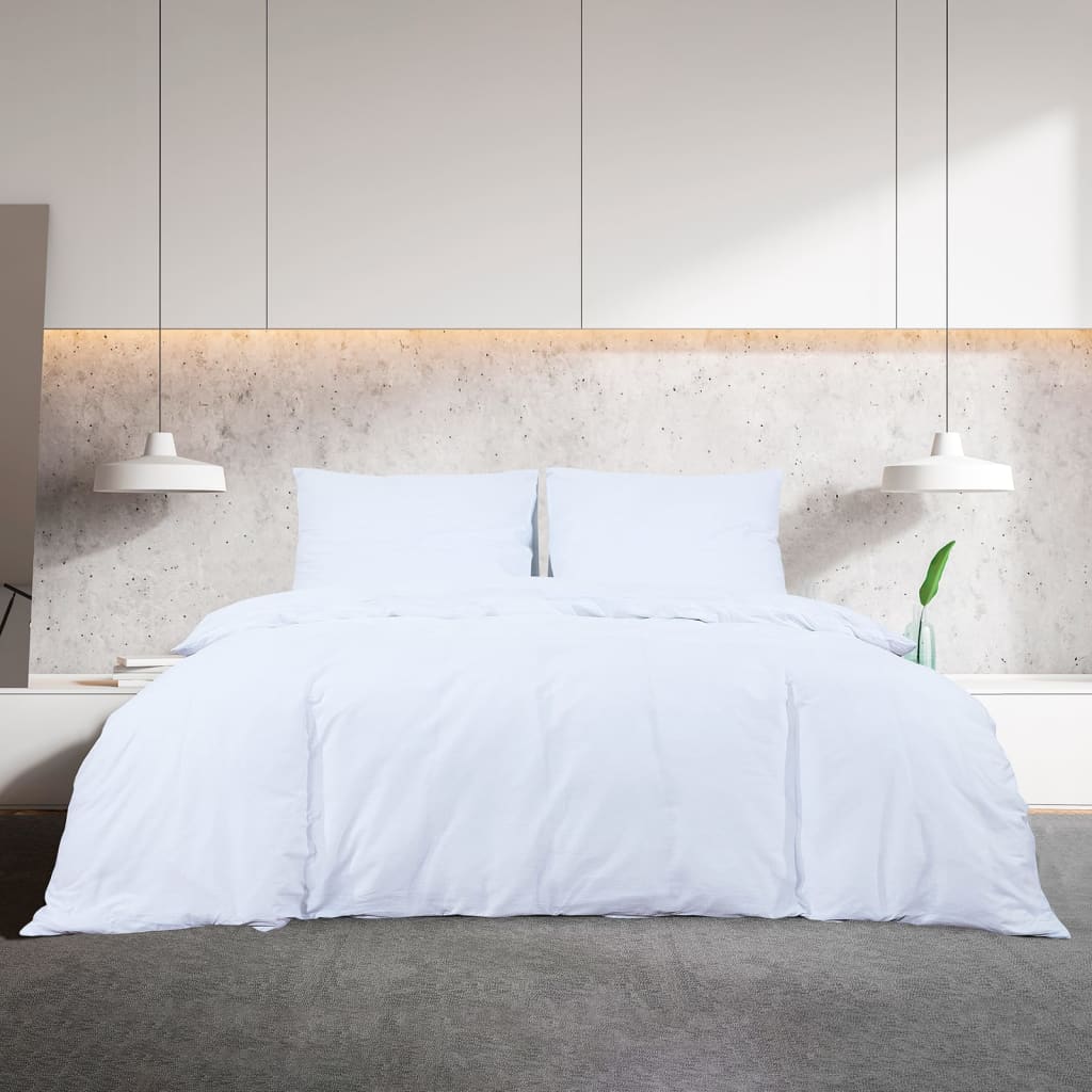 Set Copripiumino Bianco 140x200 cm in Cotone | homemem39