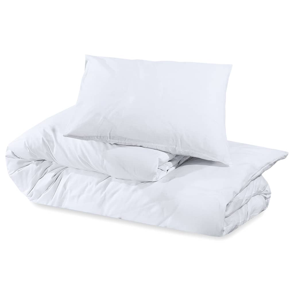 Set Copripiumino Bianco 140x200 cm in Cotone | homemem39