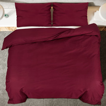 Set Copripiumino Bordò 140x200 cm in Cotone - homemem39