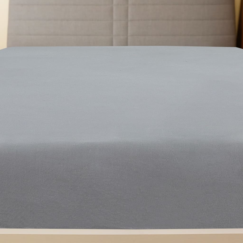 Lenzuolo con Angoli Jersey Grigio 90x200 cm Cotone - homemem39