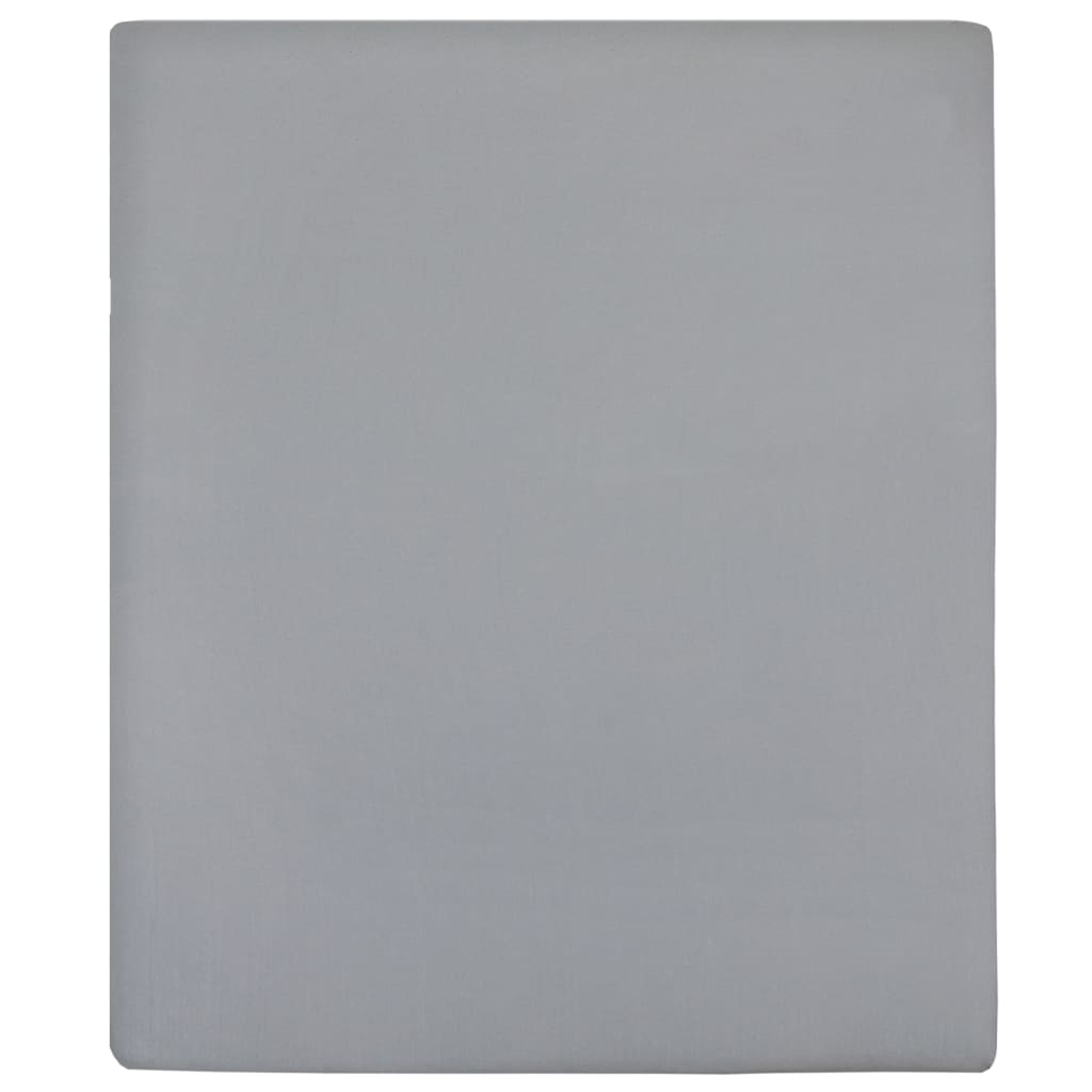 Lenzuola con Angoli Jersey 2pz Grigio 90x200 cm Cotone - homemem39