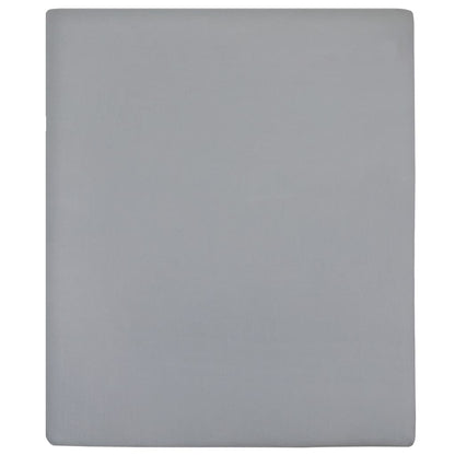 Lenzuola con Angoli Jersey 2pz Grigio 100x200 cm Cotone - homemem39