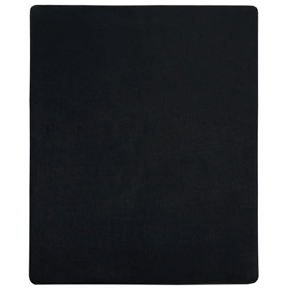 Lenzuola con Angoli Jersey 2pz Nero 90x200 cm Cotone - homemem39