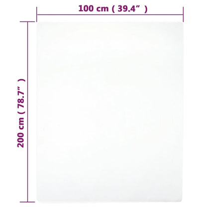 Lenzuolo con Angoli Jersey Bianco 100x200 cm Cotone - homemem39