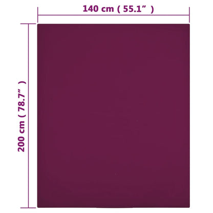 Lenzuolo con Angoli Jersey Bordò 140x200 cm Cotone - homemem39