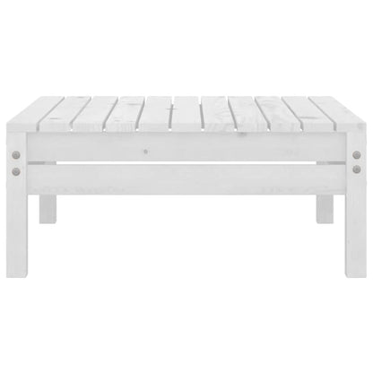 Poggiapiedi da Giardino Bianco in Legno Massello di Pino - homemem39