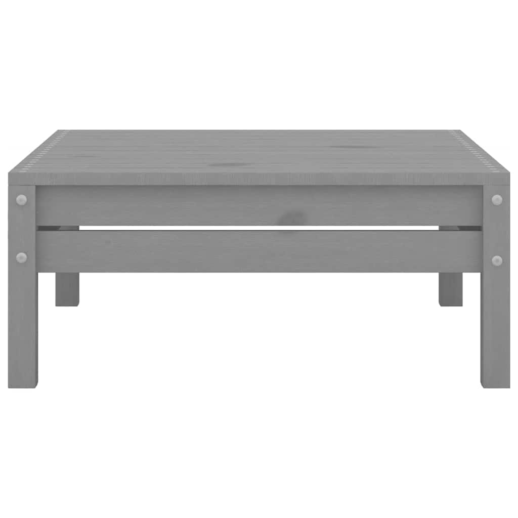 Set Divani da Giardino 3 pz in Legno Massello di Pino Grigio