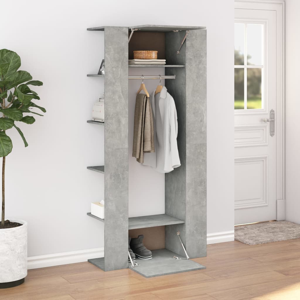 Mobili da Corridoio 2 pz Grigio Cemento in Legno Multistrato | homemem39