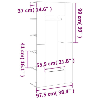 Mobili da Corridoio 2 pz in legno multistrato